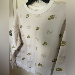 Gold and white Nike crewneck